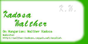 kadosa walther business card